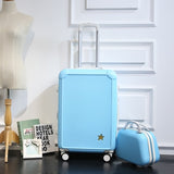 2Pcs/Set,20/24 Inch Students Trolley Case 13Inch Cosmetic Bag Travel Luggage Girl Rolling