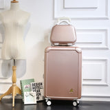2Pcs/Set,20/24 Inch Students Trolley Case 13Inch Cosmetic Bag Travel Luggage Girl Rolling