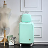 2Pcs/Set,20/24 Inch Students Trolley Case 13Inch Cosmetic Bag Travel Luggage Girl Rolling