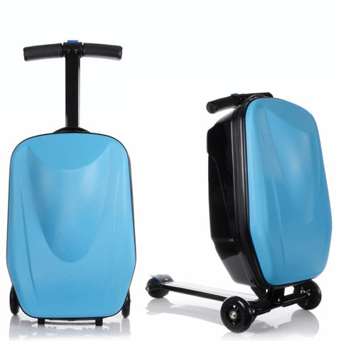 Letrend New Fashion C Style Hot Skateboard Rolling Luggage Women Caster Trolley 20 Inch Boarding