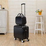 Wholesale!16Inch Pc Trolley Luggage With Cosmetic Box(2Pieces/Set),Fashion Candy Color Trolley