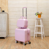 Wholesale!16Inch Pc Trolley Luggage With Cosmetic Box(2Pieces/Set),Fashion Candy Color Trolley