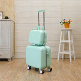 Wholesale!16Inch Pc Trolley Luggage With Cosmetic Box(2Pieces/Set),Fashion Candy Color Trolley