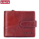 Kavis Genuine Leather Women Wallet Female Long Clutch Lady Walet Portomonee Rfid Luxury Brand Money