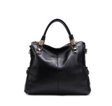 Anawishare Women Genuine Leather Handbag Cowhide Real Leather Shoulder Bag Ladies Totes Cow Leather