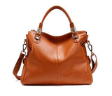 Anawishare Women Genuine Leather Handbag Cowhide Real Leather Shoulder Bag Ladies Totes Cow Leather