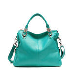 Anawishare Women Genuine Leather Handbag Cowhide Real Leather Shoulder Bag Ladies Totes Cow Leather