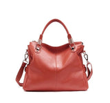 Anawishare Women Genuine Leather Handbag Cowhide Real Leather Shoulder Bag Ladies Totes Cow Leather