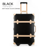 20 22 24 Inches Cow Leather Trolley Bags Men Travel Hand Luggage Rod Box Fashion Waterproof Cowhide
