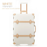 20 22 24 Inches Cow Leather Trolley Bags Men Travel Hand Luggage Rod Box Fashion Waterproof Cowhide