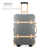20 22 24 Inches Cow Leather Trolley Bags Men Travel Hand Luggage Rod Box Fashion Waterproof Cowhide