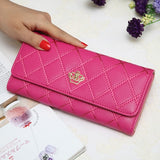Candy Colors Wallets With Imperial Crown Fashion Long Wallet Handbags Ladies Leather Bag Popular