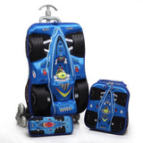 3D Stereo Trolley Bag Cute Compact Car Kids Travel Suitcase Boy Girl Cartoon Travelling Luggage Boy