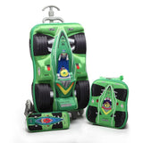 3D Stereo Trolley Bag Cute Compact Car Kids Travel Suitcase Boy Girl Cartoon Travelling Luggage Boy