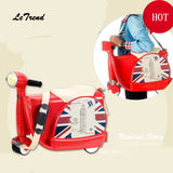 Letrend New Cartoon Cute Children Motorcycle Luggage Trolley Suitcases Travel Bag Suitable For