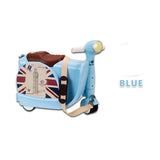 Letrend New Cartoon Cute Children Motorcycle Luggage Trolley Suitcases Travel Bag Suitable For