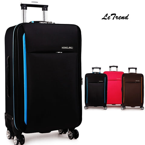 Letrend New Fashion Oxford Rolling Luggage Spinner Men Student Trolley Bag Suitcases Travel Bag
