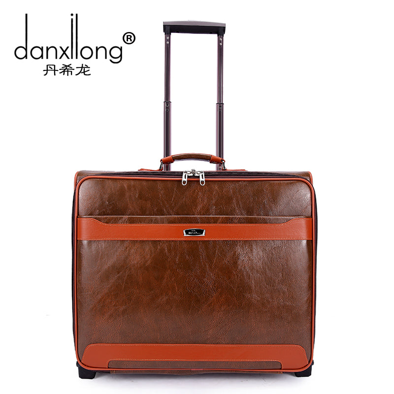Advanced Pu Trolley Luggage Commercial Male Suit Box Vintage Luggage Bag Travel Bag Male 17