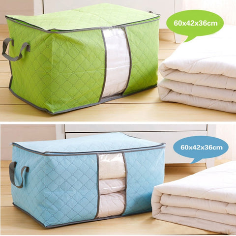 Home Quilt Storage Bags Non-Woven Fabric Luggage Storage Bag Bedding Quilt Pillow Blanket