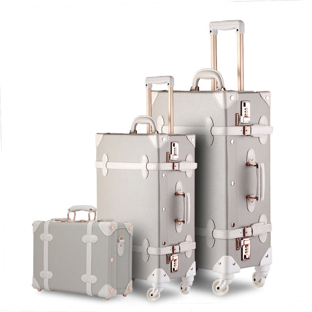Shop 3Pcs/Set Vintage Pu Travel Luggage,12&qu – Luggage Factory