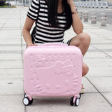 Wholesale!Girls Cute 14 16 Abs Hello Kitty Travel Luggage Sets,High Quality Female Lovely Travel