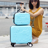 Wholesale!Girls Cute 14 16 Abs Hello Kitty Travel Luggage Sets,High Quality Female Lovely Travel