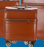 Travel Tale 16"20"24 Inch Leather Travel Suitcase With Wheels Trolley Retro Rolling Luggage Set