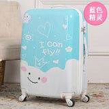 Letrend Cute Cartoon Student Rolling Luggage Spinner Children Trolley Suitcase Wheels Kids Carry On