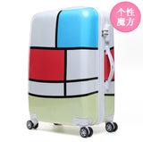 Letrend Fashion Student Abs Rolling Luggage Spinner Wheels Suitcase Trolley 20 Inch Women Travel