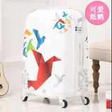 Letrend Fashion Student Abs Rolling Luggage Spinner Wheels Suitcase Trolley 20 Inch Women Travel