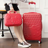 Wholesale! 14 20 Inches Pink Green Fashion Luggage Bags Sets, Travel Universal Wheels Trolley