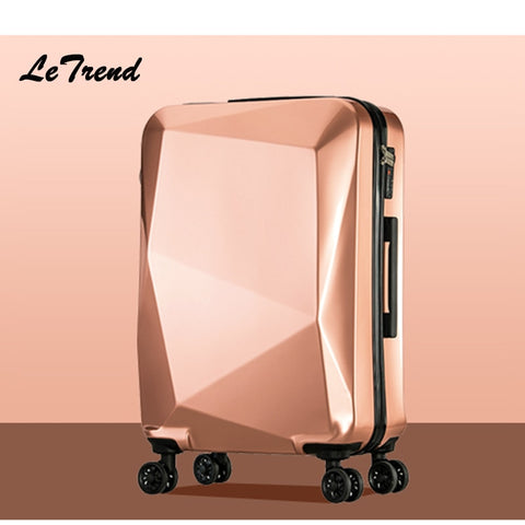 Letrend Unique Design  Women Suitcases Wheel Trolley Rolling Luggage Spinner Travel Bag Carry On