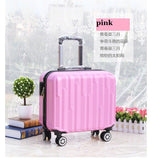 Hot 18 Inches Girl Boy Abs Pull Rod Box Students Trolley Case Child Travel Luggage Rolling Suitcase