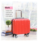 Hot 18 Inches Girl Boy Abs Pull Rod Box Students Trolley Case Child Travel Luggage Rolling Suitcase