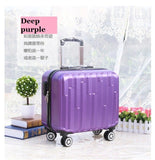 Hot 18 Inches Girl Boy Abs Pull Rod Box Students Trolley Case Child Travel Luggage Rolling Suitcase