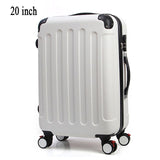 20Inch Classic Striped Patch Trolley Suitcase/Rolling Spinner Wheels Pull Rod Luggage/Women Girl