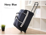 Women Large Capacity Travel Luggage Bags On Wheels,Black/Navy Blue/Hot Pink/Red Trolley Luggage