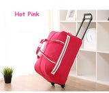 Women Large Capacity Travel Luggage Bags On Wheels,Black/Navy Blue/Hot Pink/Red Trolley Luggage