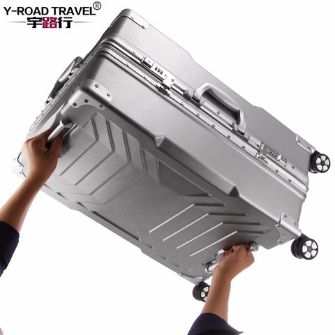Y-Road Travel New Design Trolley Luggage Suitcase Pc Aluminum Frame With Tsa Lock Hardside