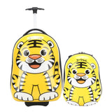 Letrend New Fashion Cartoon Cute Animal Children Rolling Luggage Set Boy Girls Trolley Travel