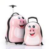 Letrend New Fashion Cartoon Cute Animal Children Rolling Luggage Set Boy Girls Trolley Travel