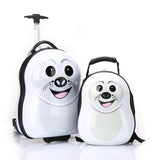 Letrend New Fashion Cartoon Cute Animal Children Rolling Luggage Set Boy Girls Trolley Travel