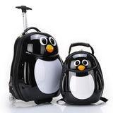 Letrend New Fashion Cartoon Cute Animal Children Rolling Luggage Set Boy Girls Trolley Travel