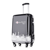 Letrend Suitcases On Wheel Rolling Luggage Spinner Trolley Travel Bag 20 Inch Cabin Luggage Women