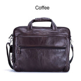 Otherchic Men Leather Handbags Men Crossbody Bags Cow Leather Genuine Leather Briefcafe Laywer Bags