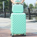Wholesale!14 24Inches Abs Pc  Red Travel Trolley Luggage Bag Of Marriage Picture Box Female
