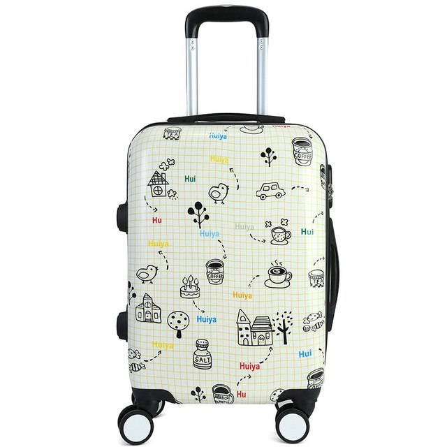 Cartoon Luggage Female Universal Wheels Trolley Luggage Travel Bag14 20 24 Password Box Child