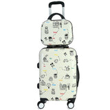 Cartoon Luggage Female Universal Wheels Trolley Luggage Travel Bag14 20 24 Password Box Child