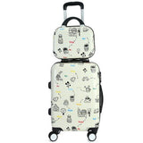 Cartoon Luggage Female Universal Wheels Trolley Luggage Travel Bag14 20 24 Password Box Child