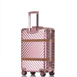 4 Size Vintage Travel Suitcase Rolling Luggage Leather Decoration Koffer Trolley Tsa Lock Suitcases
